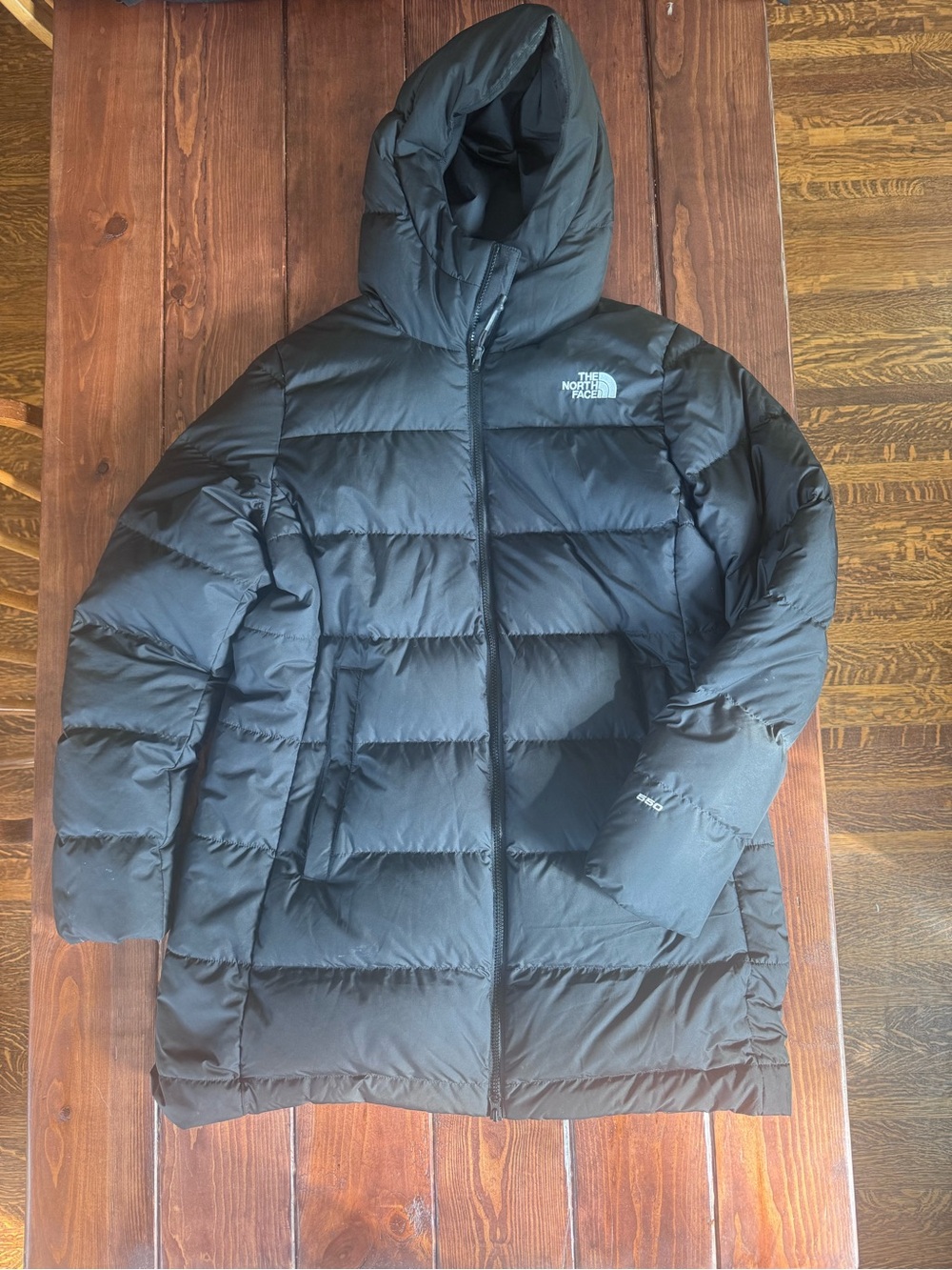 The North Face Women’s XL Black 550 Fill Down Hooded Puffer Coat